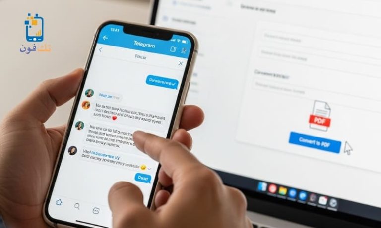 شرح تحويل دردشة تليجرام إلى ملف PDF بسهولة