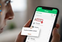 مشكلة حذف الاسماء من الواتس اب