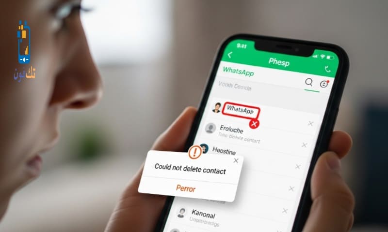 مشكلة حذف الاسماء من الواتس اب