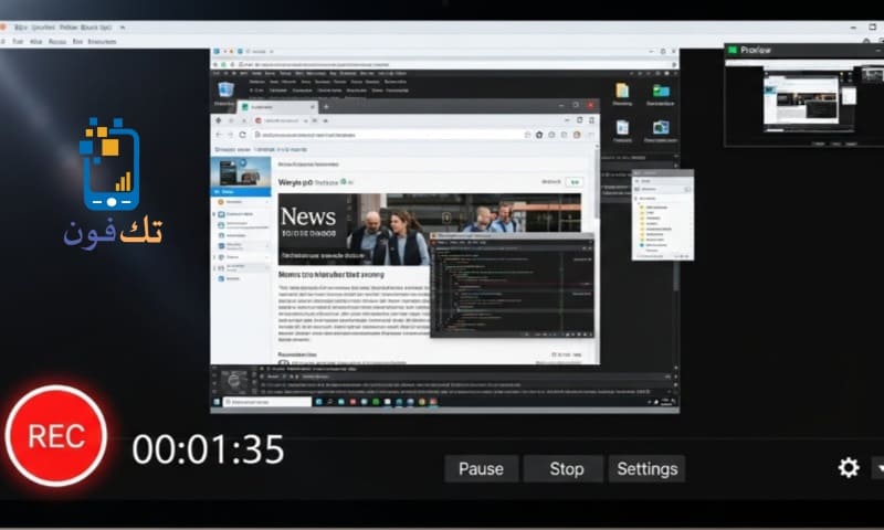 أفضل برنامج تسجيل شاشة الكمبيوتر صوت وصورة مجانًا