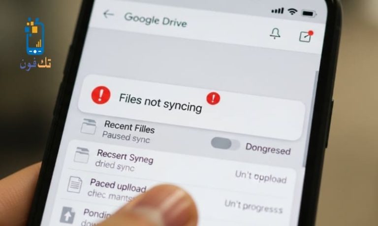 حل مشكلة عدم مزامنة الملفات في Google Drive للأندرويد