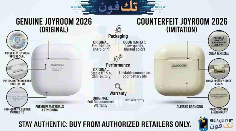 الفرق بين Joyroom الأصلي والتقليد 2026