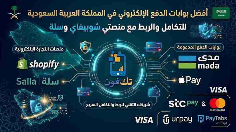 أفضل 5 بوابات الدفع الإلكتروني في السعودية لربط متجر شوبيفاي وسلة